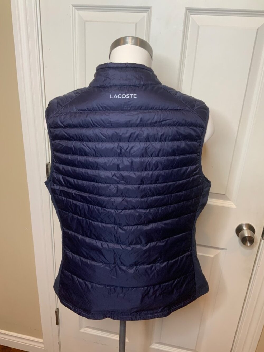 Lacoste Sport Navy Blue Zip-Up Puffer Vest NWT, Size 12 - Picture 5 of 7